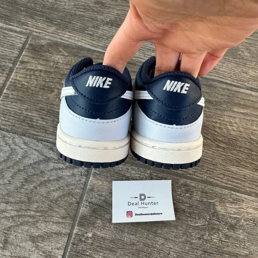 Brand New Nike Dunk Low Toddler Shoes “Midnight Navy” - Picture 8 of 13